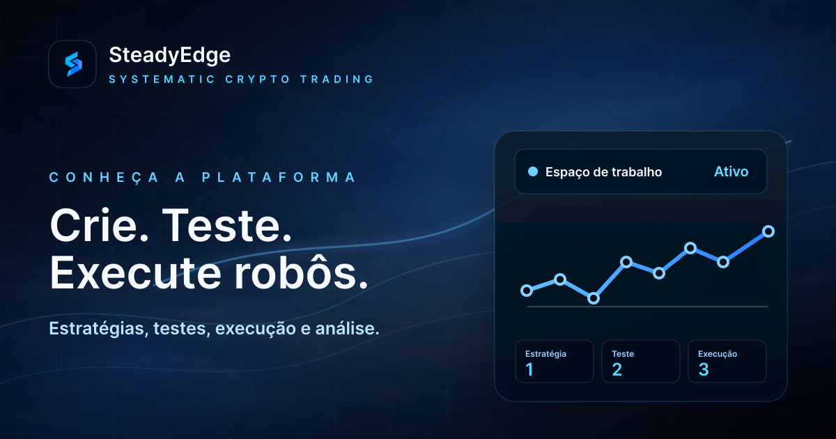 Apresentamos a SteadyEdge: crie, verifique e execute robôs de criptoativos em um único painel
