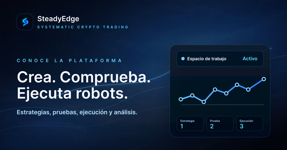 Presentamos SteadyEdge: crea, comprueba y ejecuta robots de criptoactivos desde un solo panel